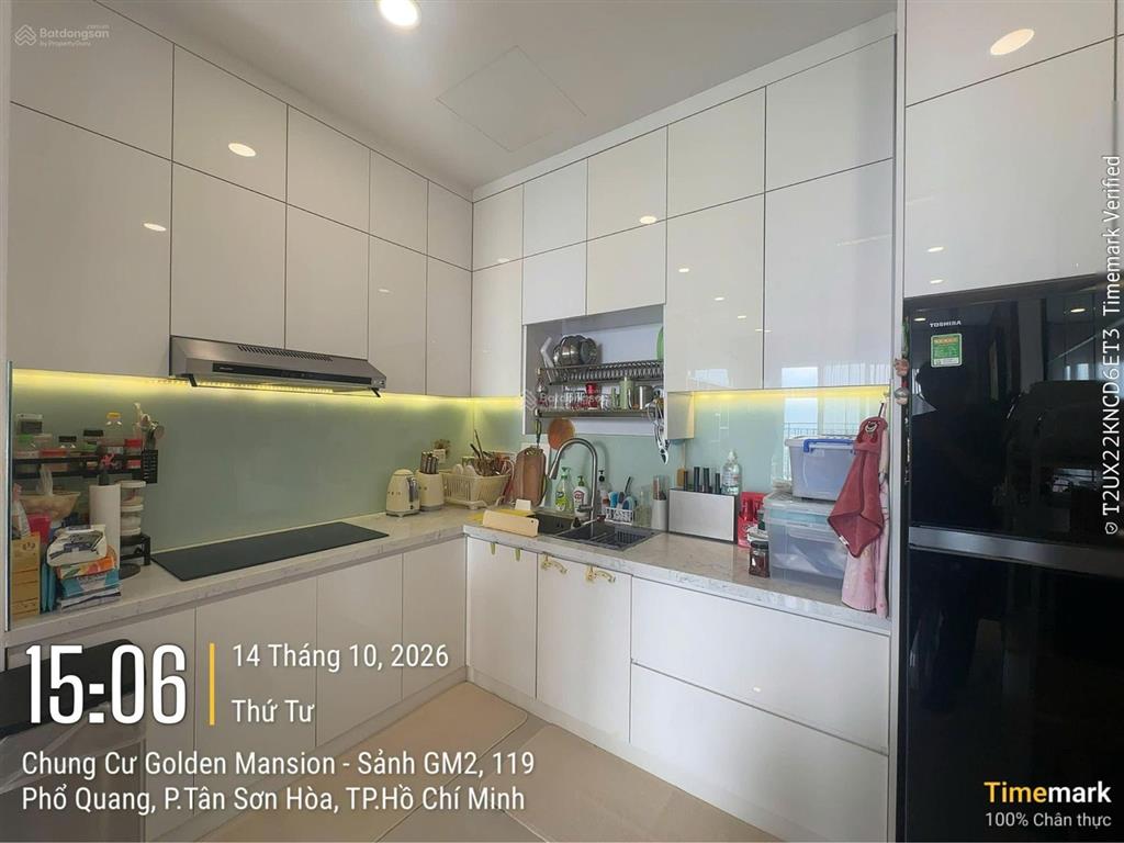 Chỉ 5.65 tỷ cho căn góc 75m2, tầng cao + view sân bay thoáng tại golden mansion. full nt nhà đẹp