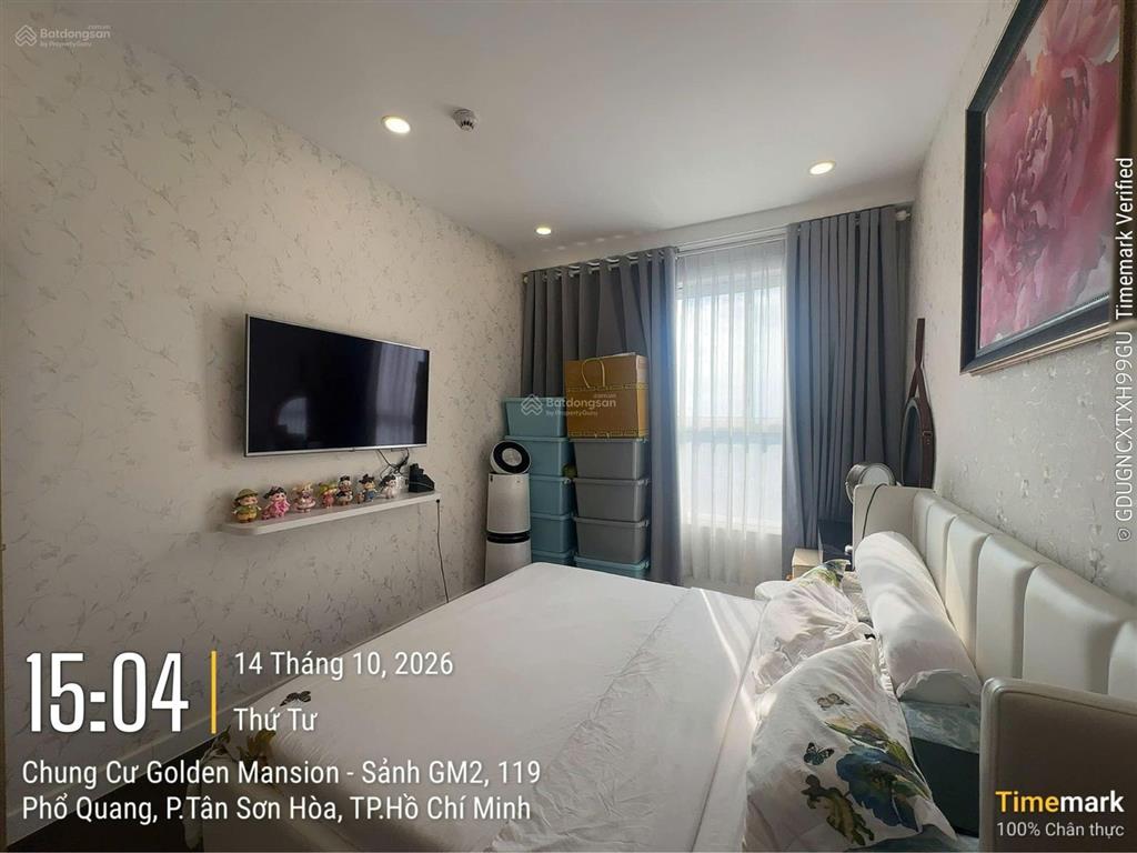 Chỉ 5.65 tỷ cho căn góc 75m2, tầng cao + view sân bay thoáng tại golden mansion. full nt nhà đẹp