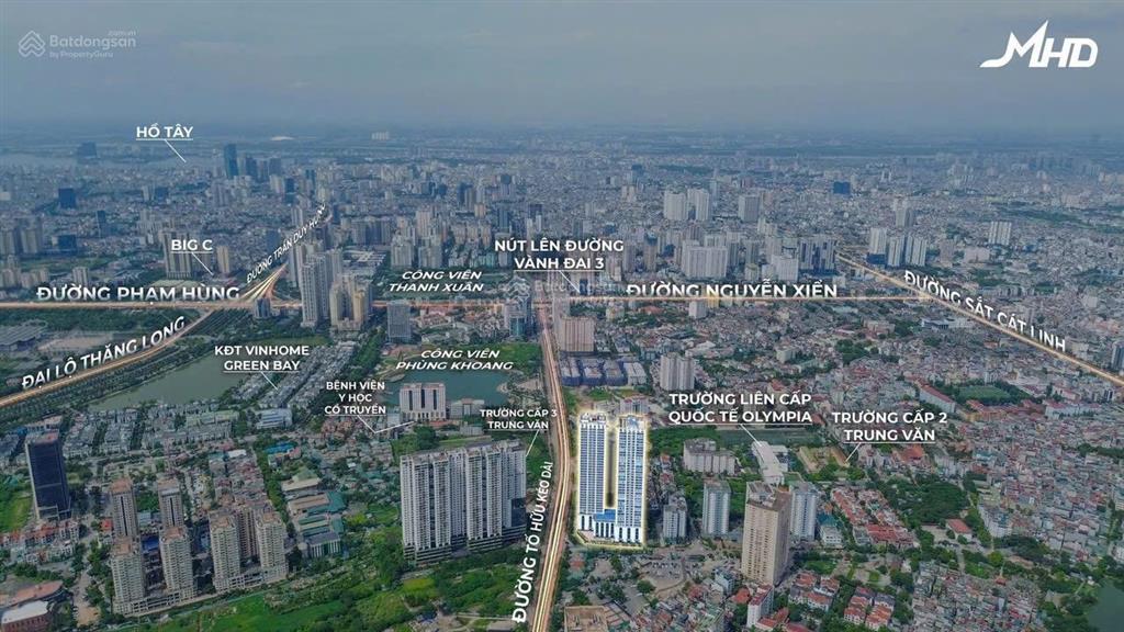 Bán căn 3 ngủ 72m2 tầng trung tòa mhd trung văn, view đông nam giá 2,95 tỷ