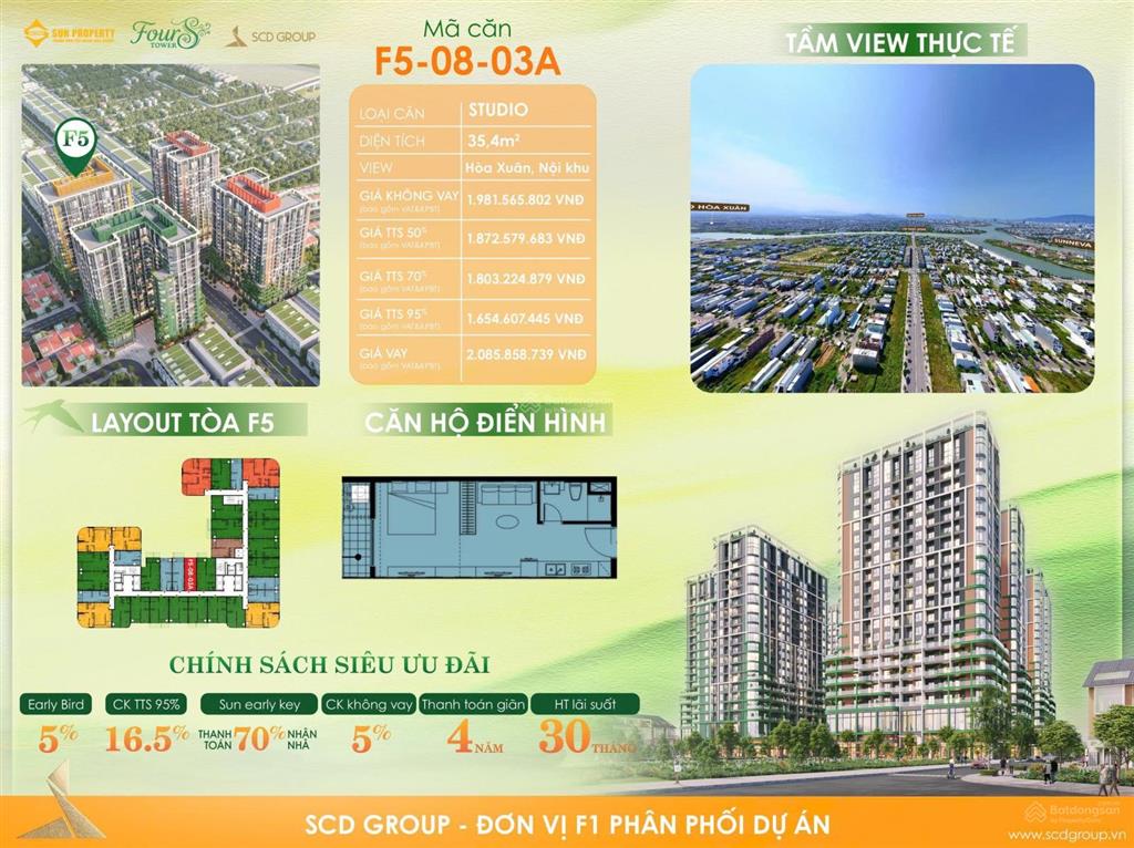 Bán căn hộ chung cư tại fours tower, giá thỏa thuận, 35 m2, 1pn, 1wc