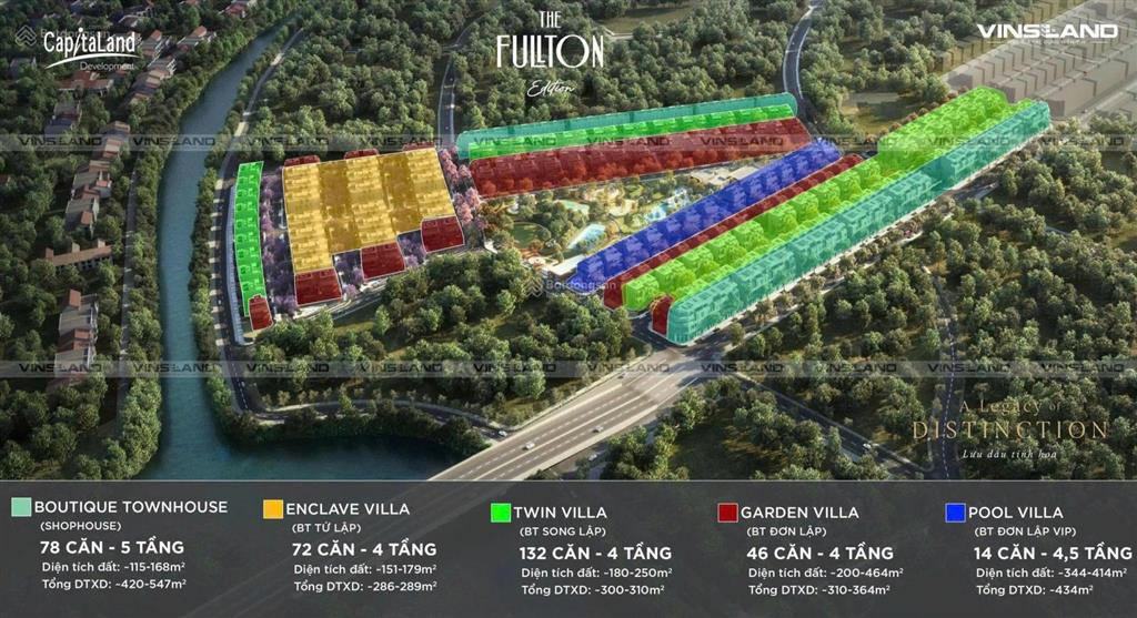 Siêu hiếm 1 trong 3 căn dinh thự poolvilla view trực diện bể bơi dự án the fullton capitaland
