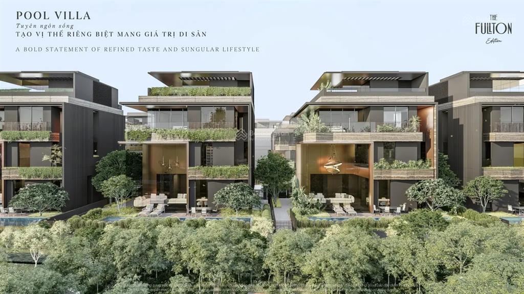 Siêu hiếm 1 trong 3 căn dinh thự poolvilla view trực diện bể bơi dự án the fullton capitaland