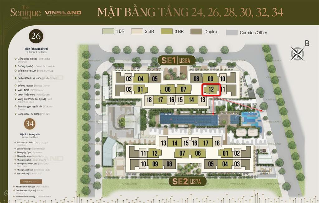 3 ngủ đông nam có đơn giá tốt nhất, đóng tiến độ 50/50 dự án khép kín the senique  capitaland