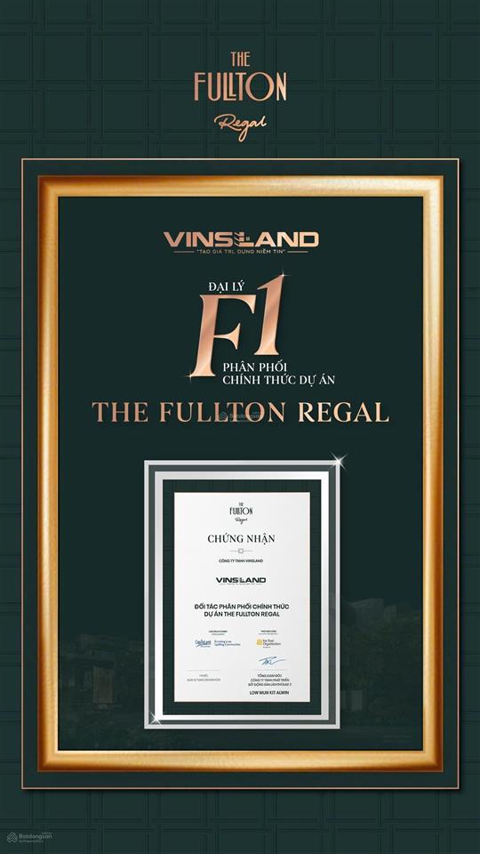 Bộ sưu tập tư gia danh giá the fullton regal chỉ 348 căn tinh tuyển. booking sớm nhận quà 600 triệu