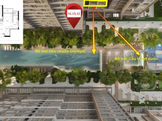 Giá tốt nhất 3 ngủ đông nam the senique hà nội view bể bơi olympic, tầng trung chỉ 5,8 tỷ bao phí.