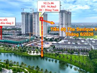 Bán 3pn 96,8m2 đông nam  tầm nhìn thoáng về hồ đảo cọ  giá hợp đồng  the senique hà nội