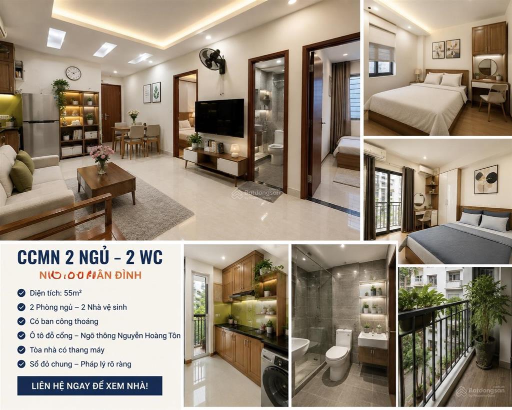 Chỉ 2 tỷ sở hữu ngay căn ccmn thang máy 55 m2 2 ngủ 2 wc có ban công ngõ 42 xuân đỉnh 0948 031 ***