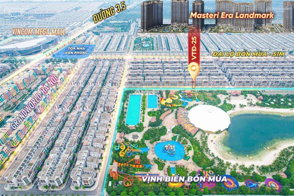 Liền kề view trực diện công viên nước, mặt tiền 6m, giá chỉ 15 tỷ