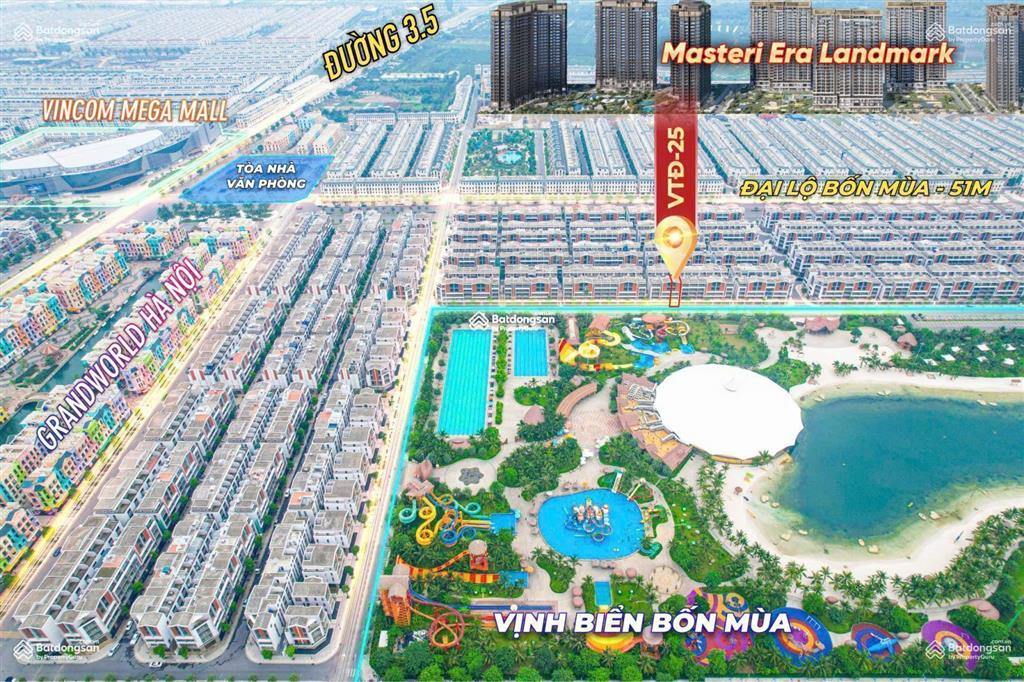 Liền kề view trực diện công viên nước, mặt tiền 6m, giá chỉ 15 tỷ