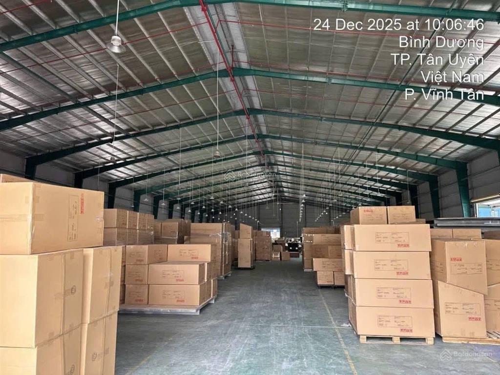 Bán xưởng đang có dòng tiền ở tân uyên tp hcm dt đất 20.000m2 dt xưởng 10.000m2 giá bán 120 tỷ
