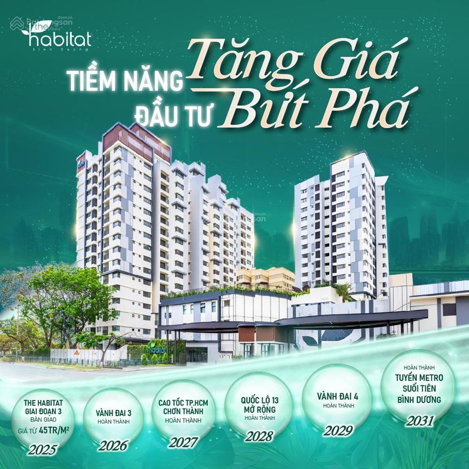 Căn 2pn 2wc 67m2 the habitat bình dương gđ3 giá tốt hiện nay chỉ 3 tỷ đã gồm vat