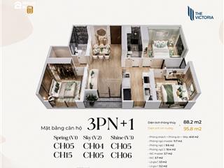 6 tỷ mua căn 3n+ victoria tầng trung view đẹp thoáng, ngang giá hđmb.  em 0857 165 ***