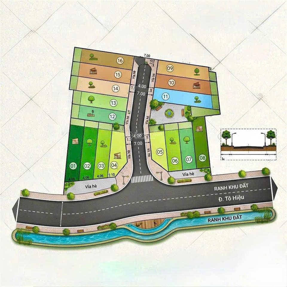 Bán đất tân phú gần đầm sen mặt tiền đường 16m tô hiệu thông ra phan anh, gần hoà bình sổ riêng