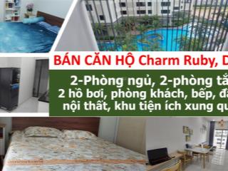 Bán căn hộ charm city dĩ an 70m²  2pn 2wc  full nội thất  tầng 4 view hồ bơi  chính chủ