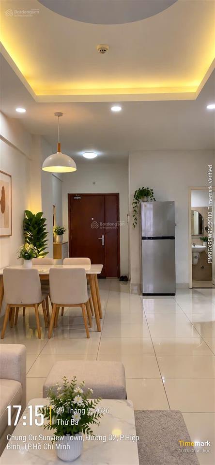 Gần đi nước ngoài cần bán căn hộ sunview town 2pn 2wc 63m² phường hiệp bình thủ đức sổ hồng sẵn