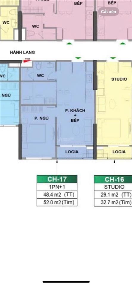The london bán căn 1 phòng ngủ, diện tích 46.5m2 tòa ld3 giá 2.92 tỷ, thanh toán giãn đến t9/2026