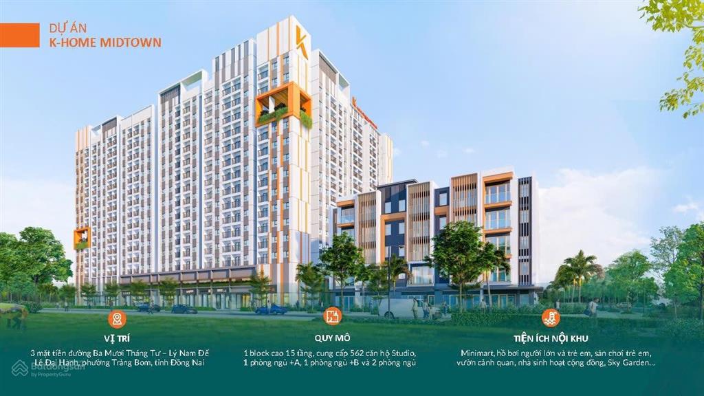 Căn hộ 65m2, 1,5 tỷ ở khome midtown, trảng bom, đồng nai, view đẹp, nhiều tiện ích
