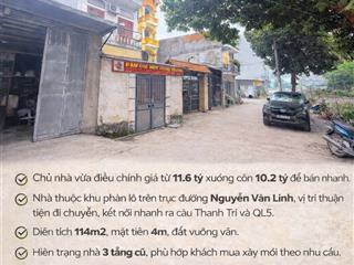 Đất 114m nguyễn văn linh giảm 1.4 tỷ còn 10.2 tỷ ô tô vào