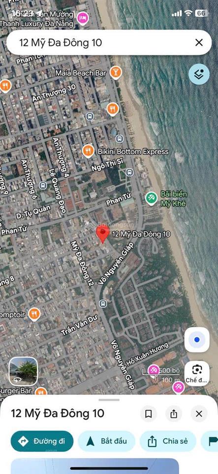 Lô góc 2 mặt tiền 100m ra biển mỹ khê, đà nẵng 182m ngang 20