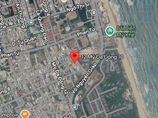 Lô góc 2 mặt tiền 100m ra biển mỹ khê, đà nẵng 182m ngang 20
