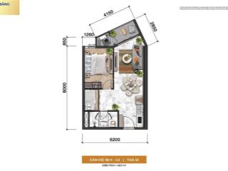 Bán gấp căn hộ 2pn tại sun symphony residence, 4 tỷ, 50m2, đà nẵng