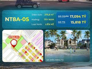 Nhà liền kề 4 tâng tại đô thị biển mặt đường 21,5m  ngay cạnh công viên điểm nhấn giá chỉ 15xxx tỷ