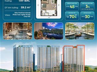 Onsen 3  căn hộ 59,2m  loại căn 1pn+  giá 5 tỷ