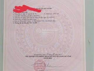 Cần bán lô đất thôn suối thơm, xã bắc khánh vĩnh (khánh đông cũ), dt 1.052 m2