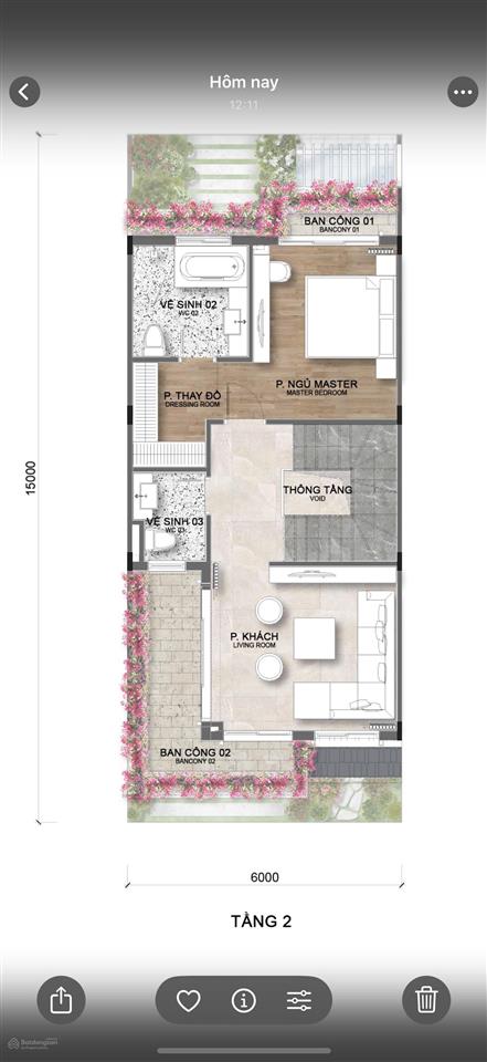 Nhà phố townhouse rừng mai  mặt tiền 6*15m  trục chính 20m gần hồ thiên nga tt 6,5 tỷ + chênh nhẹ