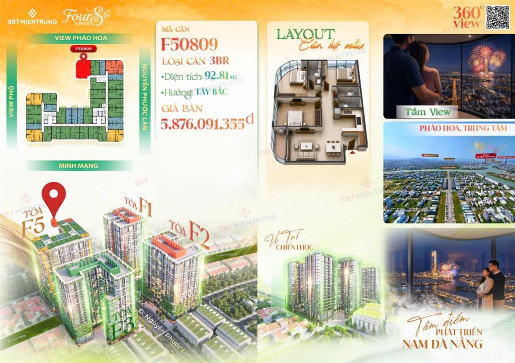 Duy nhất 01 căn 03 pn  mã căn đẹp phong thủy  ngắm trọn vẹn pháo hoa rực rỡ về đêm