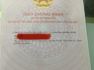 Bán đất thị trấn cần giuộc sổ hồng gần trung tâm hành chính huyện cần giuộc