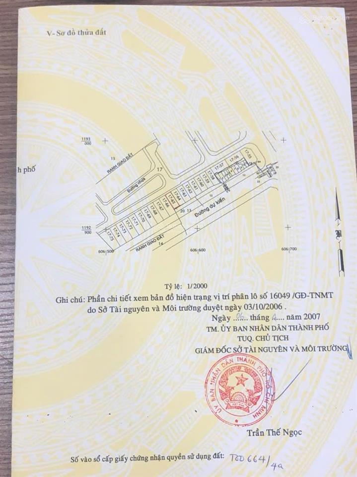 Đất dự án. hợp đồng với chủ đầu tư công ty thủ đức houses.