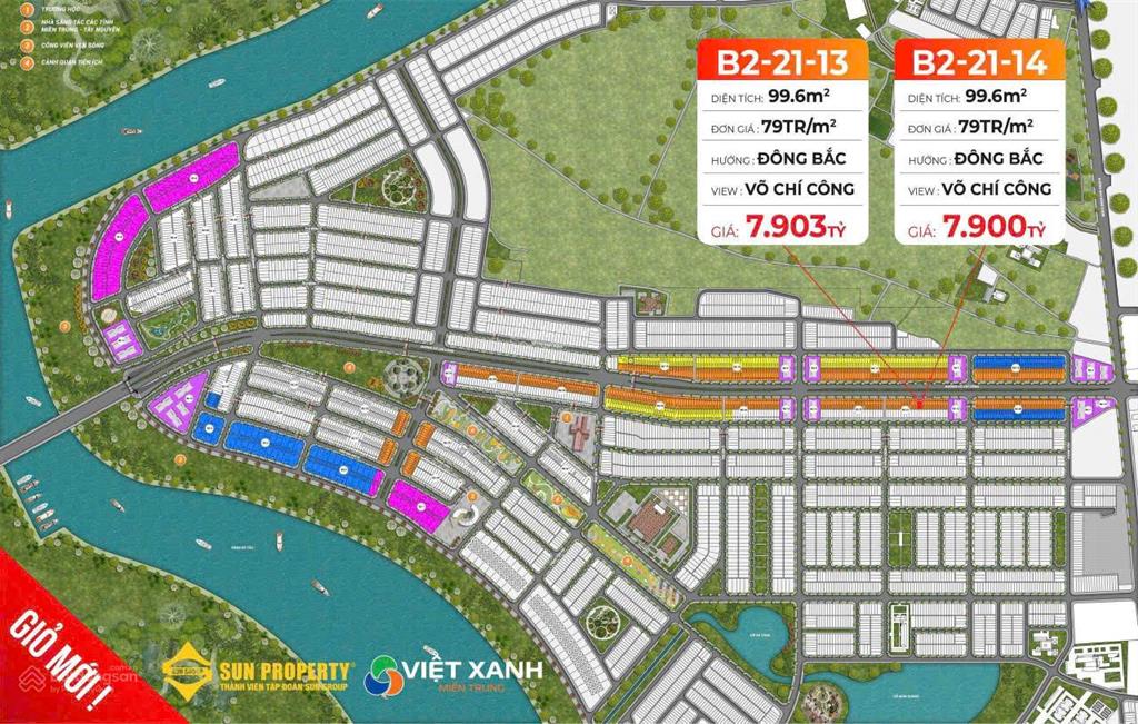 Hàng hot võ chí công! chốt ngay 2 lô đất nền sun group mặt tiền võ chí công