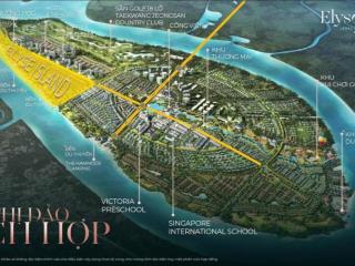 Suất ngoại giao  mặt sông hiếm  biệt thự đơn lập đảo elyse island, dt 20x22.5m, giá chỉ59.5tỷ
