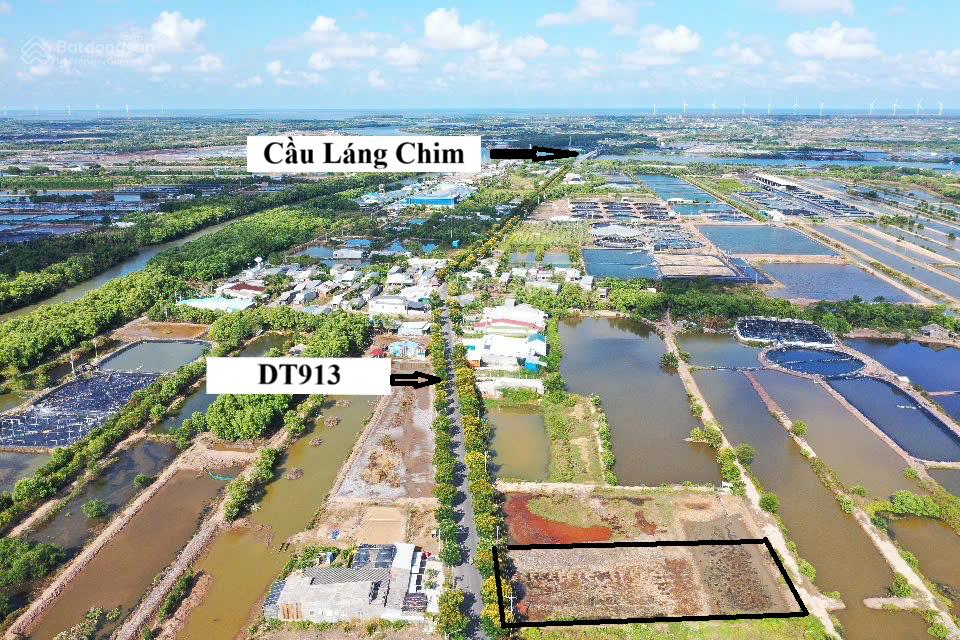 Đất mặt tiền dt913 trường long hòa, vĩnh long 3,5 triệu/m²