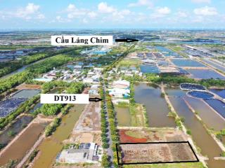 Đất mặt tiền dt913 trường long hòa, vĩnh long 3,5 triệu/m²