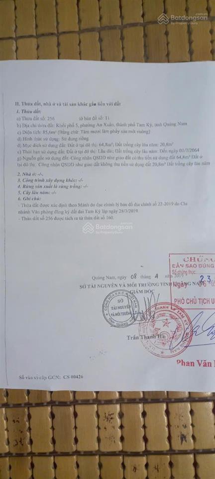 Bán đất tại đường hồ xuân hương, 2,35 tỷ, 80 m², phường an xuân, thành phố tam kỳ