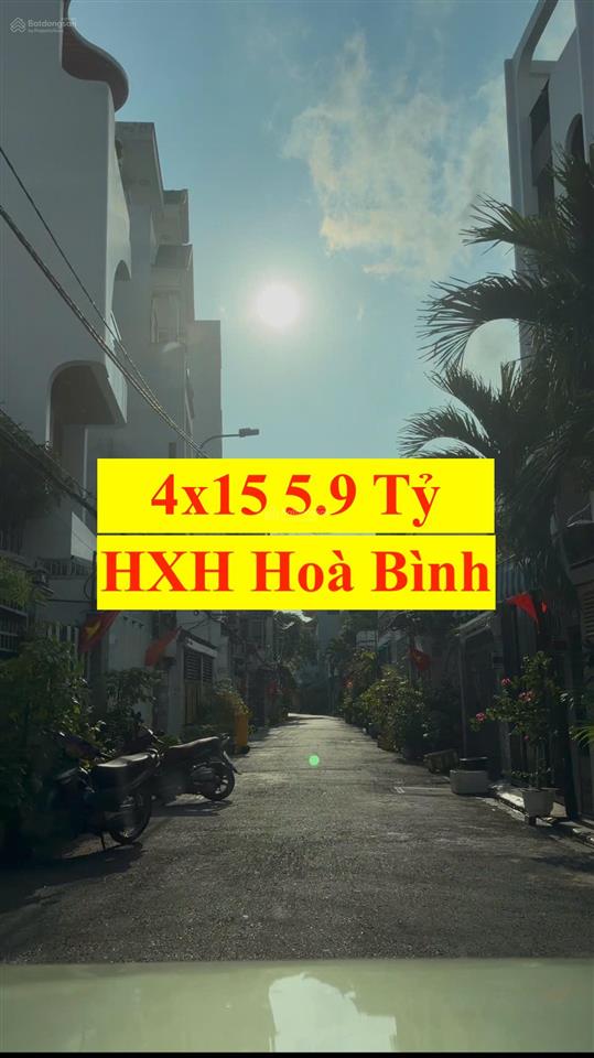 Bán nhà cấp 4 hxh 6m hoà bình  4x15m, 5.9 tỷ, ô tô đậu cửa, đang cho thuê 6tr/tháng!