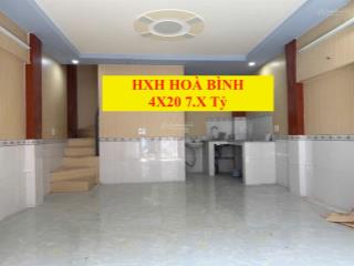 Hxh hoà bình 80m nhỉnh 7 tỷ, 1 trệt 1 lầu, chủ bán gấp. đi bộ ra chợ cây keo. chủ nhà 0931 420 ***