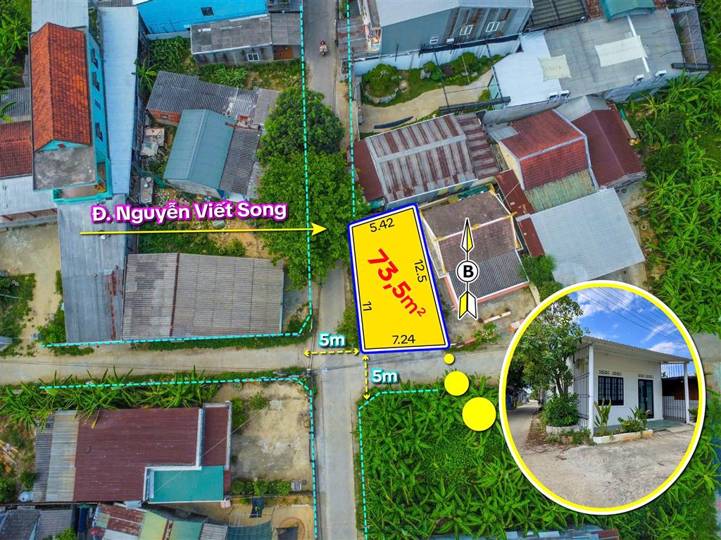 BÁN NHÀ 2 MẶT TIỀN NGUYỄN VIẾT SONG – P. VỸ DẠ – TP HUẾ