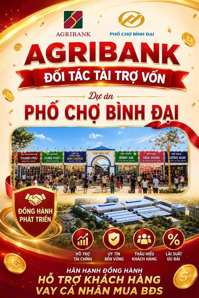 PHỐ CHỢ BÌNH ĐẠI – CƠ HỘI SỞ HỮU LẦN ĐẦU