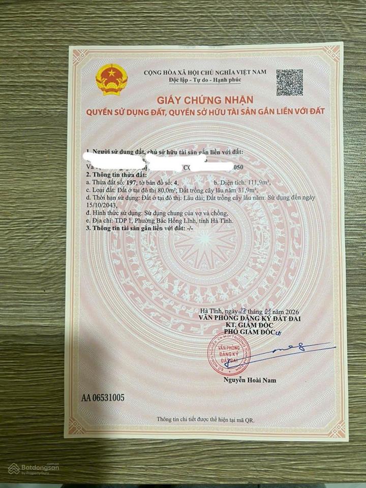 Bán nhà phố 2 mặt tiền 10m trục đường nguyễn ái quốc  tx hồng lĩnh  hà tĩnh, dt 223m2, sổ hồng