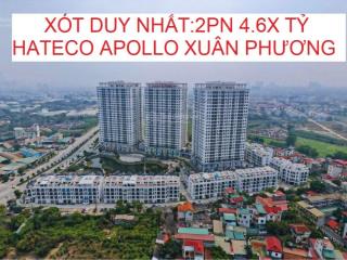 Hạ nhiệt chính chủ bán hateco 2pn2vs diện tích lớn giá chỉ 4.5 tỷ (tầng trung, full đồ)