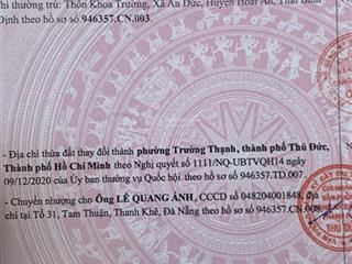 Bán đất 230 nguyễn xiển, giá siêu hời 3,6 tỷ, 56m2