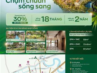 Căn hộ tháng 7 căn 60m2 (2pn 1wc) | trellia cove, mizuki park