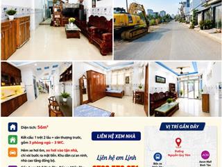 Nhà đẹp 3 tầng hẻm xe hơi 6m nguyễn quý yêm, an lạc, bình tân, chỉ nhỉnh 5. x tỷ, dt 56m2