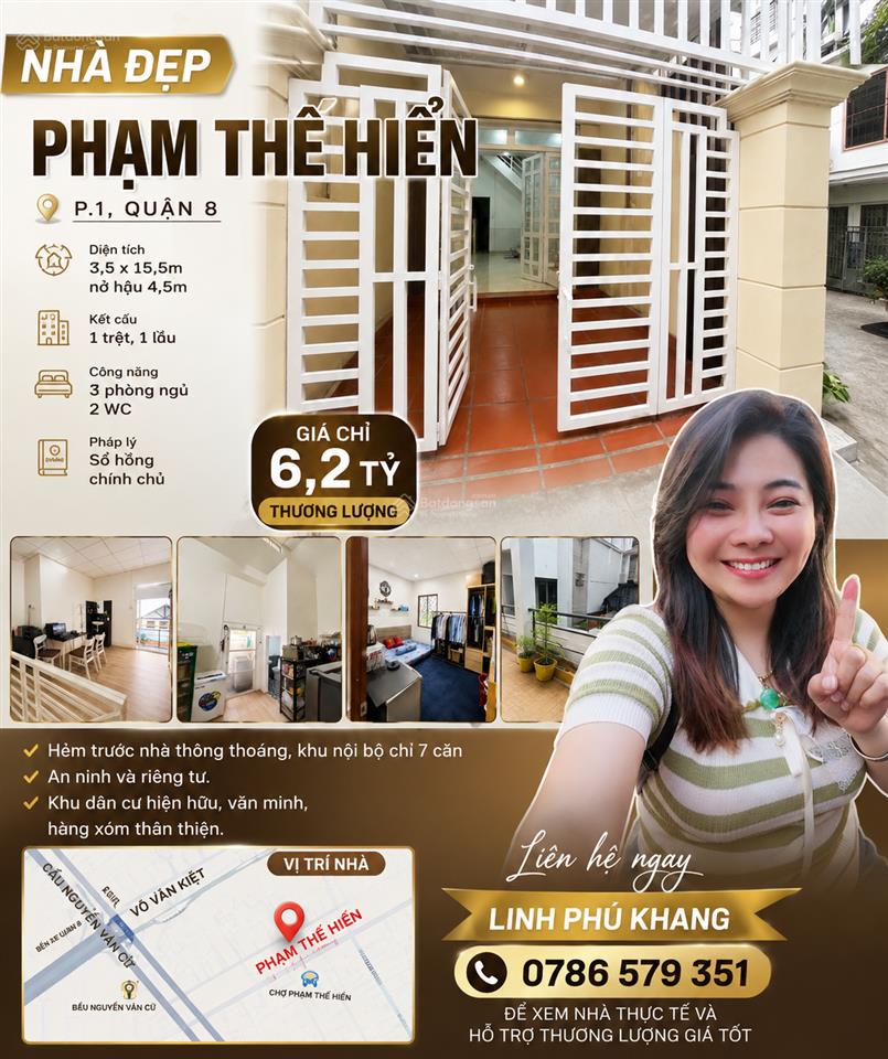 Nhà phạm thế hiển phường 1, quận 8 | 54m | 3 pn | chỉ 6,2 tỷ bạn đang tìm một căn nhà ở khu