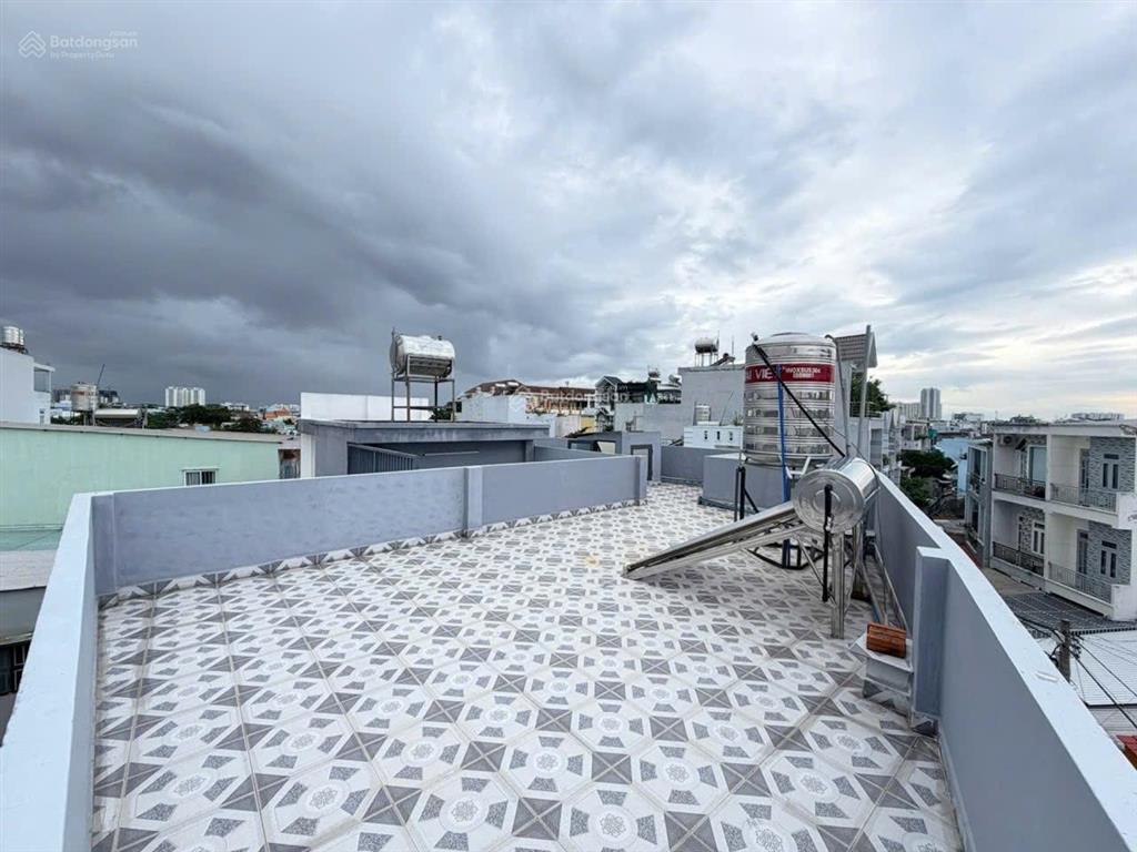 Q8 mai hắc đế, 114m2, 4 tầng, dài 25m, 6,x tỷ nhà mới đẹp, thiết kế hiện đại, công năng 5pn