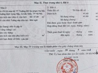 Chính chủ bán nhà phân lô khu đhsp / đhqg hà nội (mặt ngõ 130 xuân thủy, cg, hn)