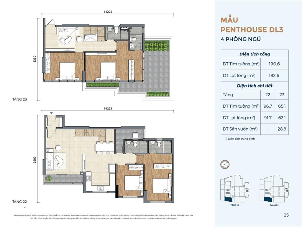 Bán ch precia 96,7m2 3pn layout mái lệch, lầu cao, viewđn nhìn thấy sông giá 7,5 tỷ